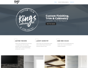 Kings Contracting Custom Finishing Carpentry Website
